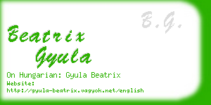 beatrix gyula business card